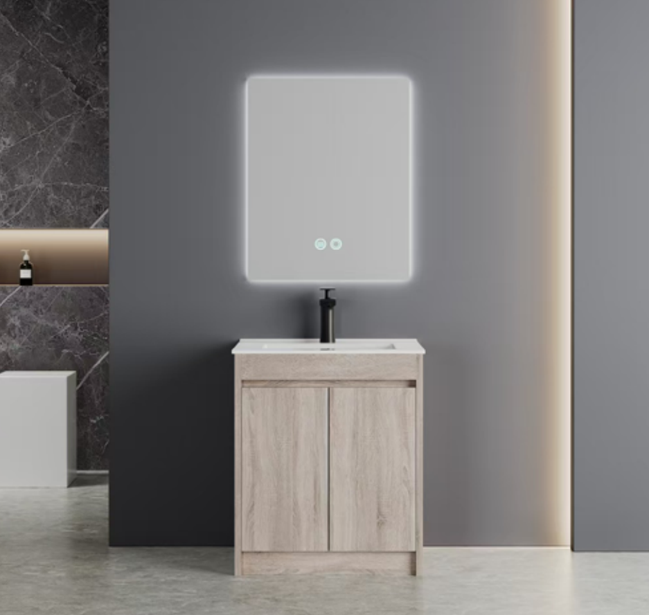 Modern White Storage Plywood Bathroom Vanity Cabinet