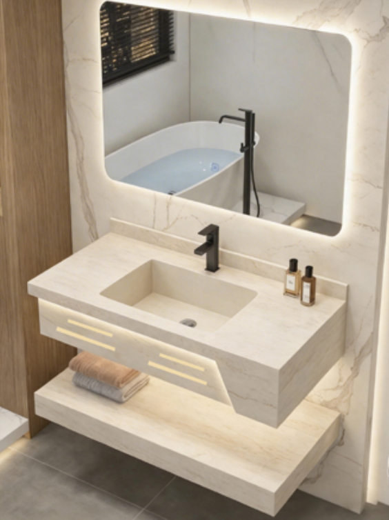 Layered Artificial Stone Vanity Basin